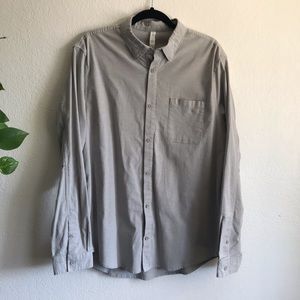 Lululemon grey button up shirt